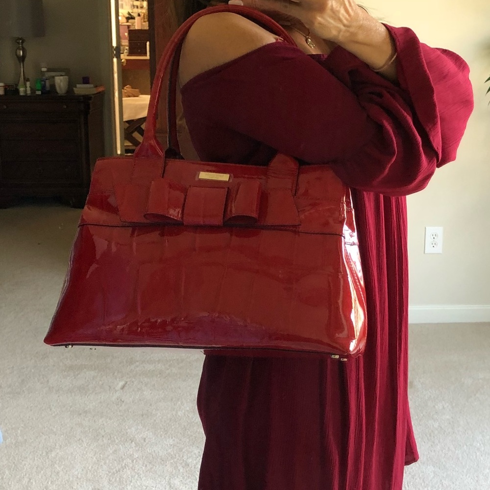 Kate spade red patent leather pocketbook new!🎉